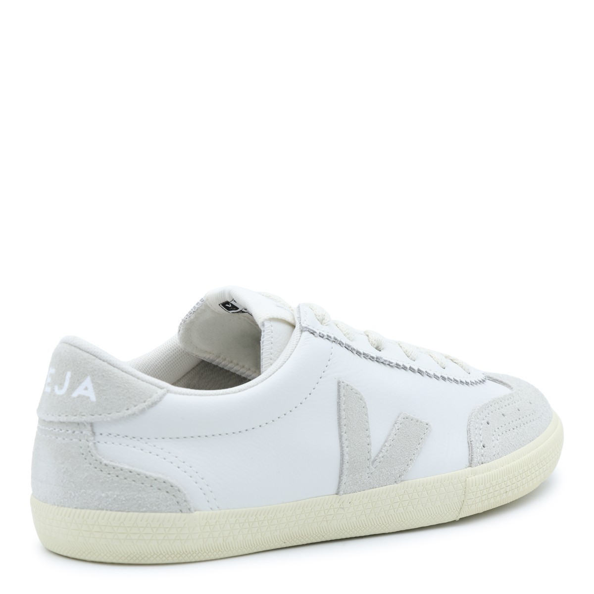 WHITE AND NATURAL VOLLEY SNEAKERS