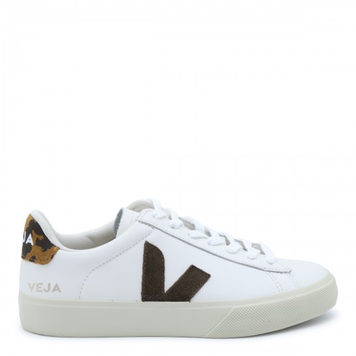 WHITE AND CAMEL CAMPO SNEAKERS