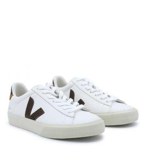 WHITE AND CAMEL CAMPO SNEAKERS