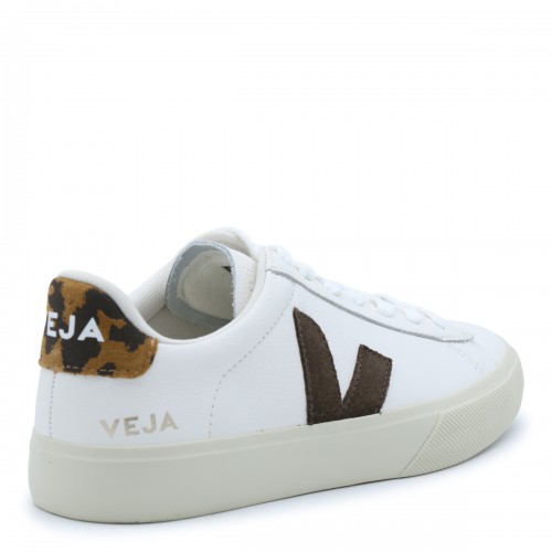 WHITE AND CAMEL CAMPO SNEAKERS