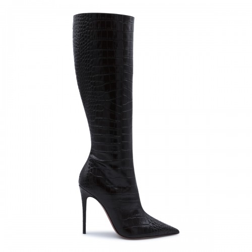 EBONY LEATHER VERA BOOTS 