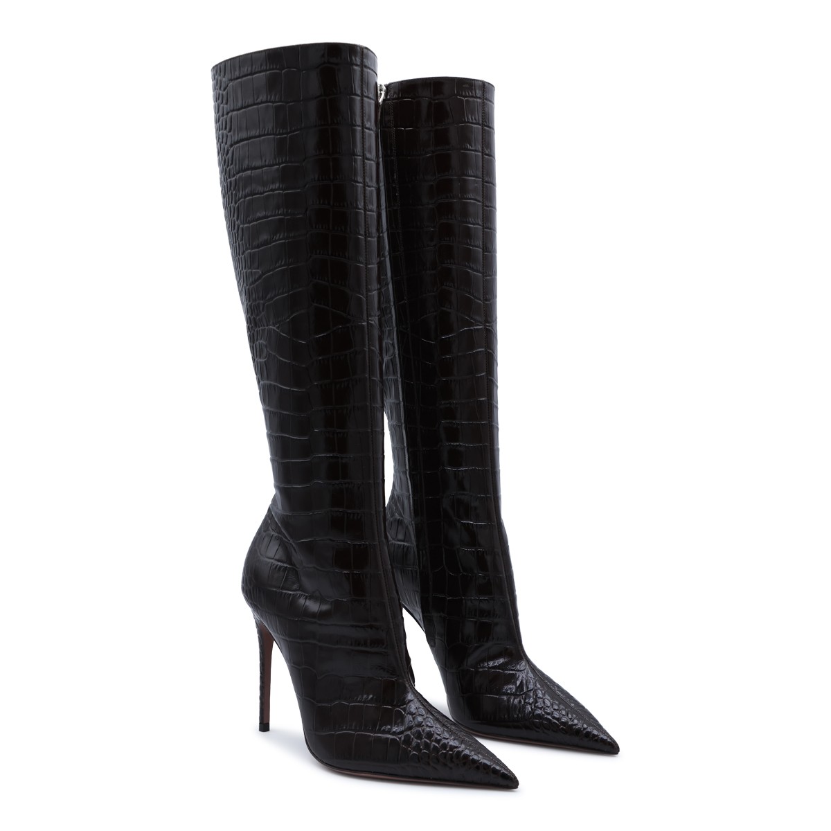 EBONY LEATHER VERA BOOTS 
