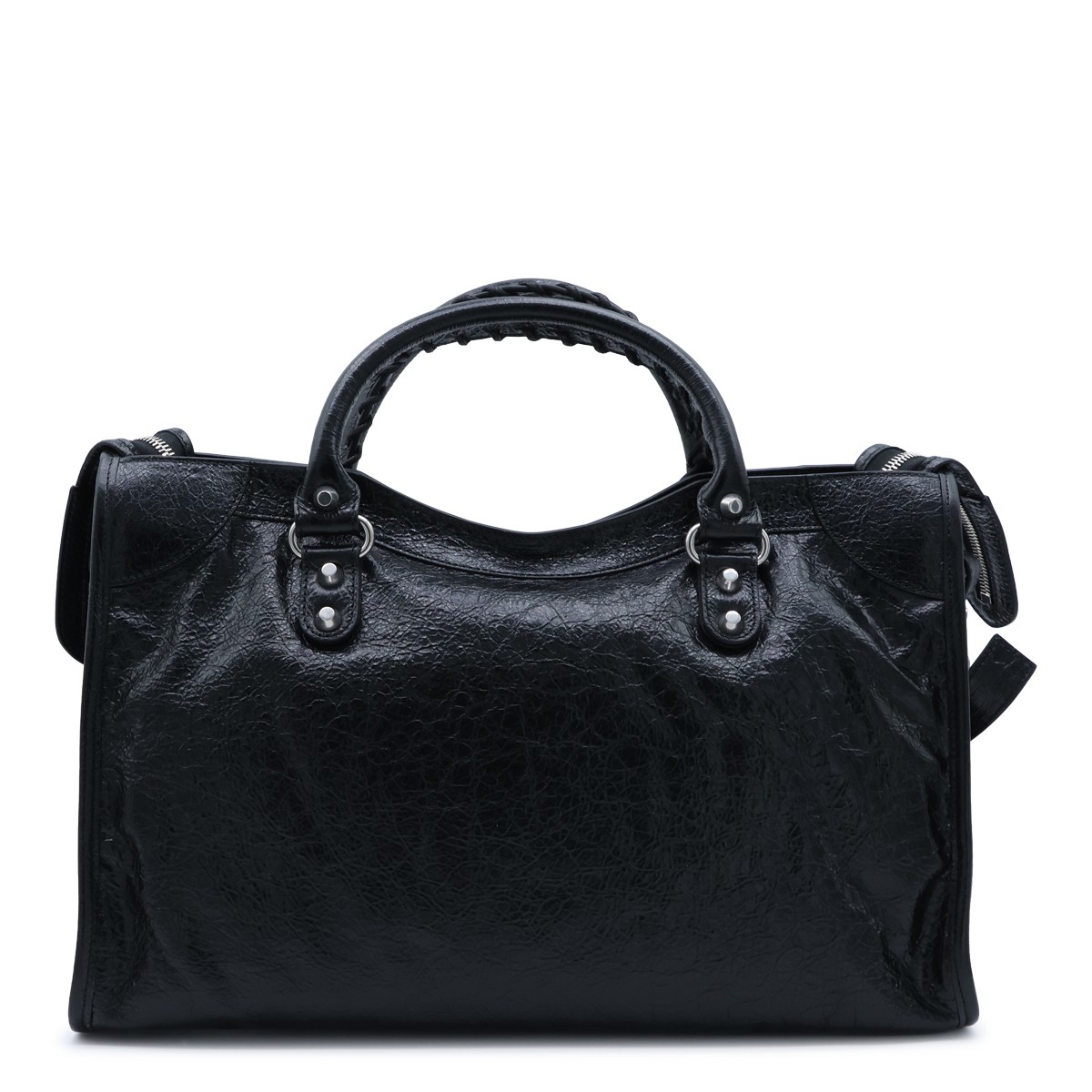 BLACK LEATHER LE CITY MEDIUM TOP...