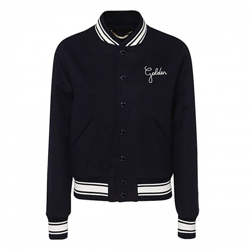BLACK WOOL BLEND BOMBER JACKET
