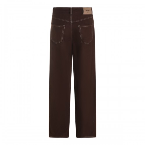 BROWN WOOL BLEND PHYLLIS PANTS 2