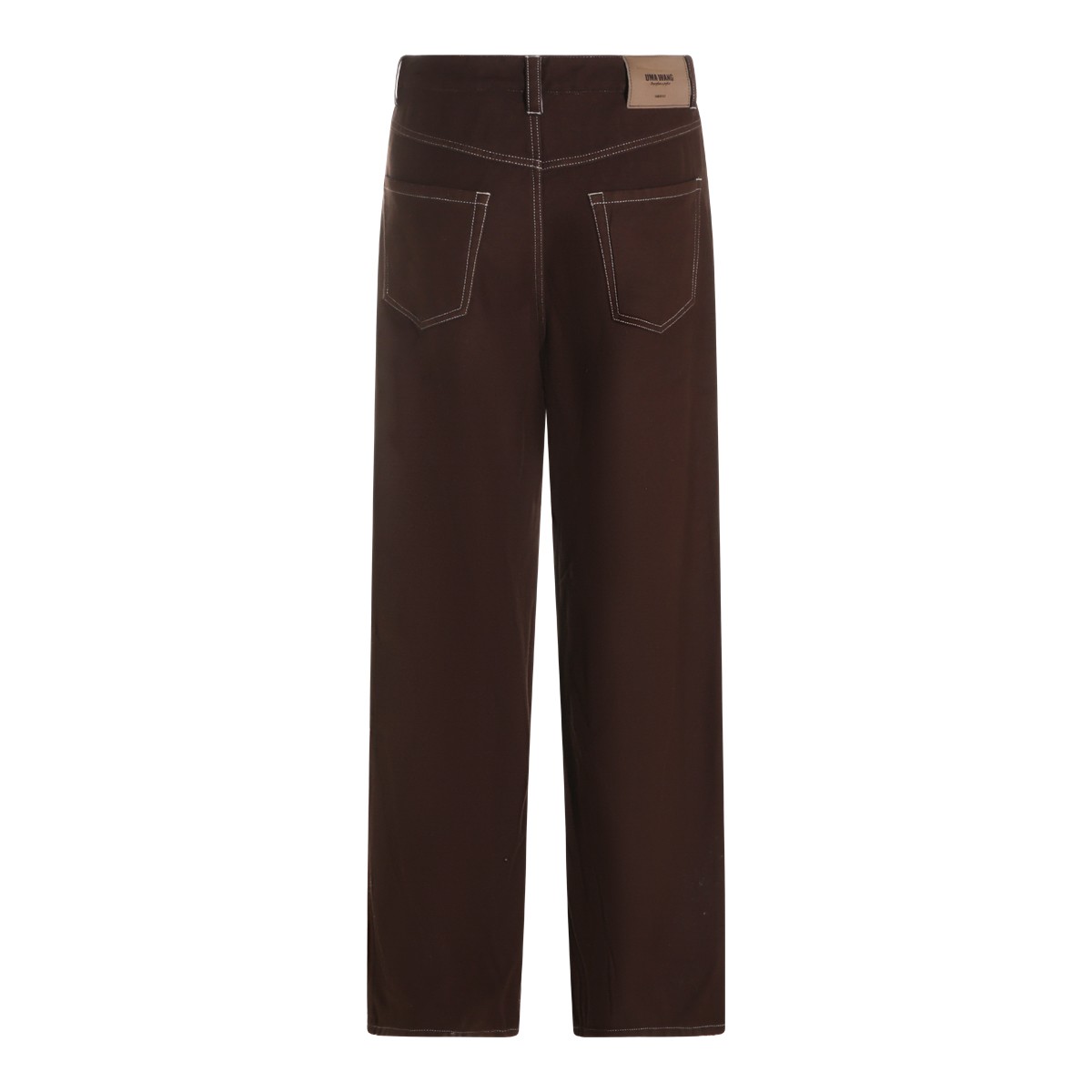 BROWN WOOL BLEND PHYLLIS PANTS