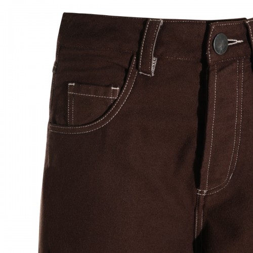 BROWN WOOL BLEND PHYLLIS PANTS