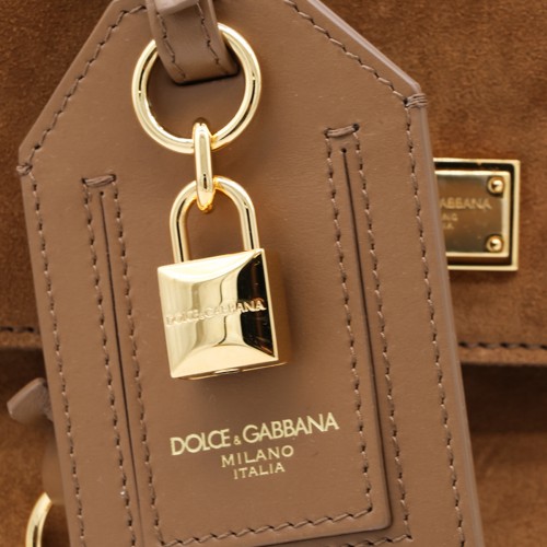 CAMEL LEATHER TOP HANDLE BAG