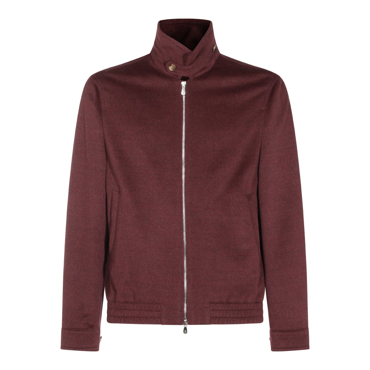 DARK RED VIRGIN WOOL CASUAL JACKET