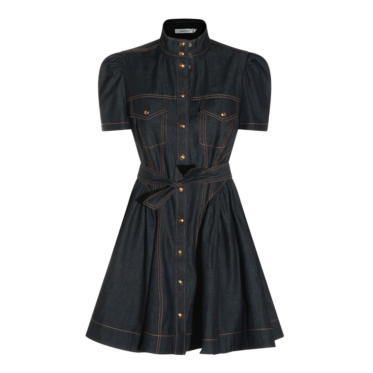 ONYX BLUE COTTON MINI DRESS