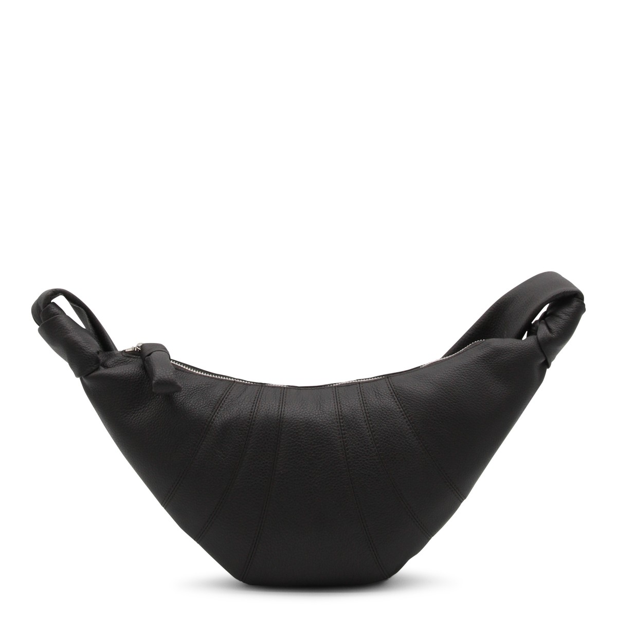 DARK BROWN LEATHER SMALL CROISSANT...