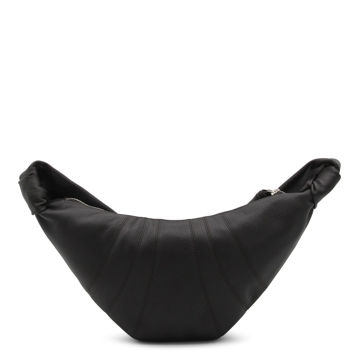 DARK BROWN LEATHER SMALL CROISSANT...