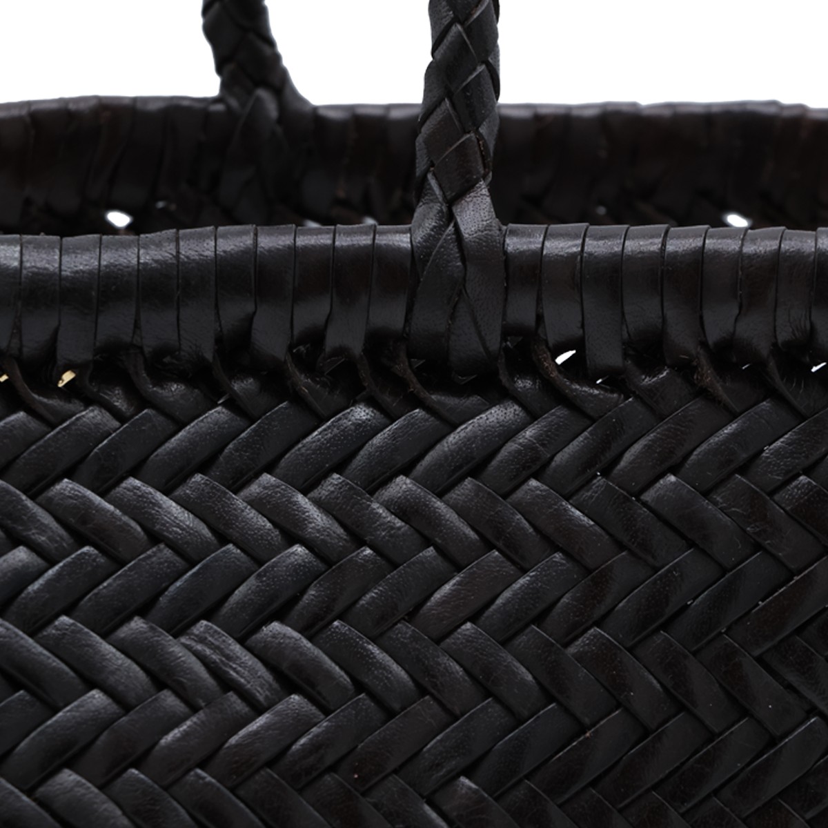 DARK BROWN LEATHER BAMBOO TRIPLE JUMP...