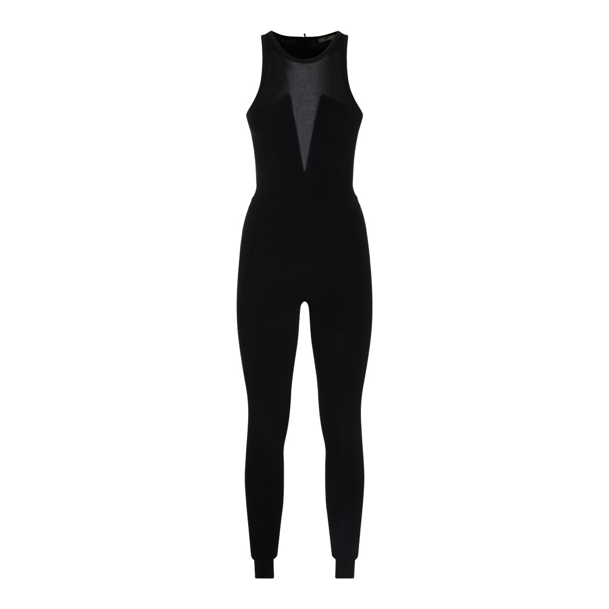 BLACK STRETCH JUMPSUIT