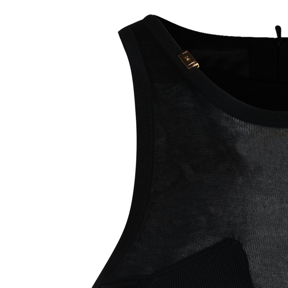 BLACK STRETCH JUMPSUIT