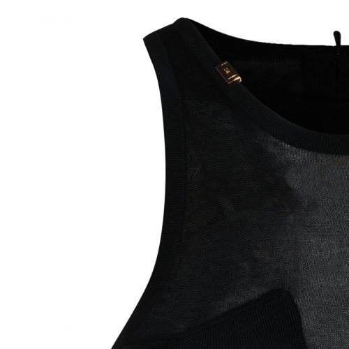 BLACK STRETCH JUMPSUIT