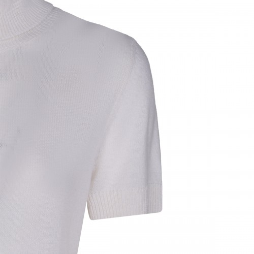 WHITE CASHMERE KNITWEAR