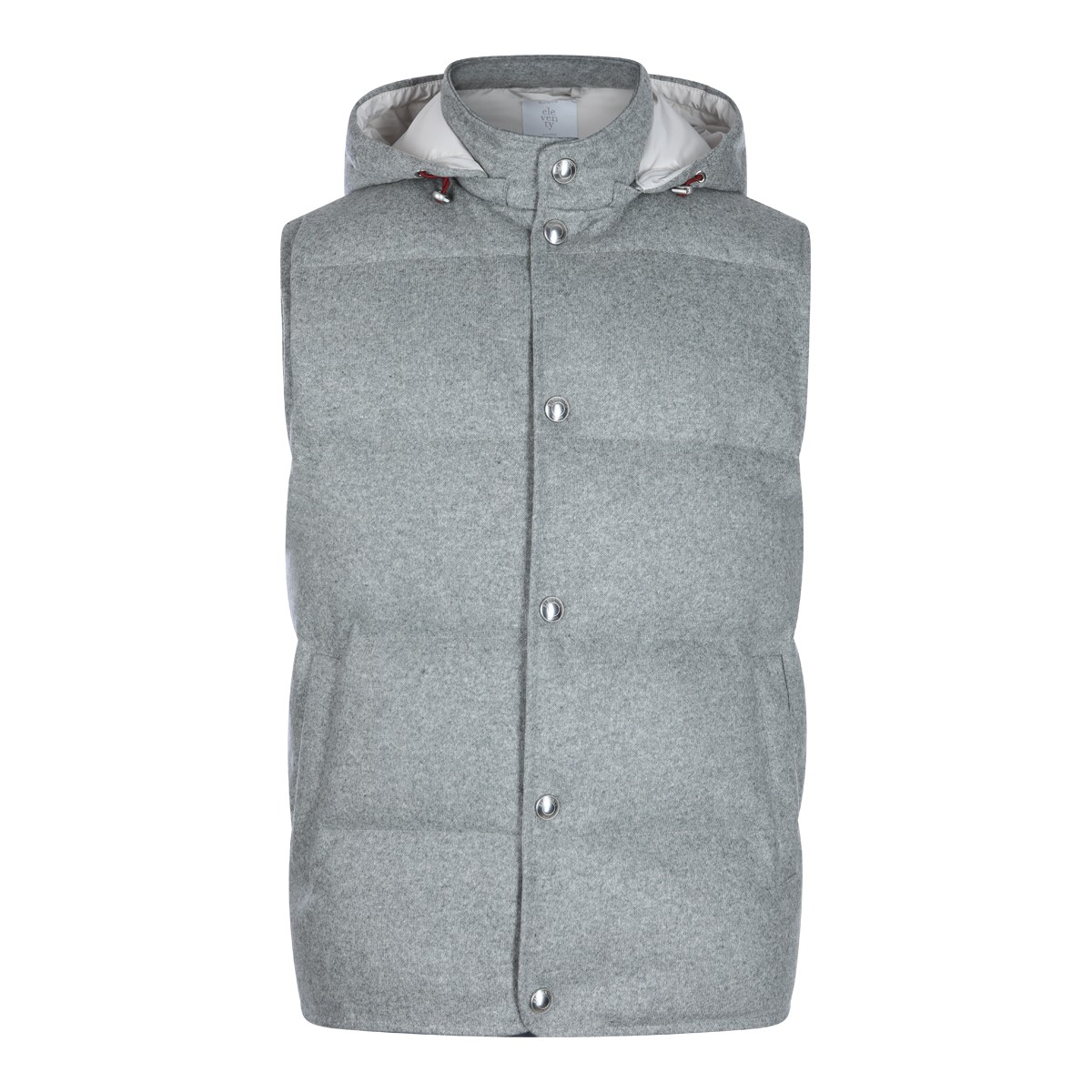LIGHT GREY PUFFER VEST DOWN JACKET