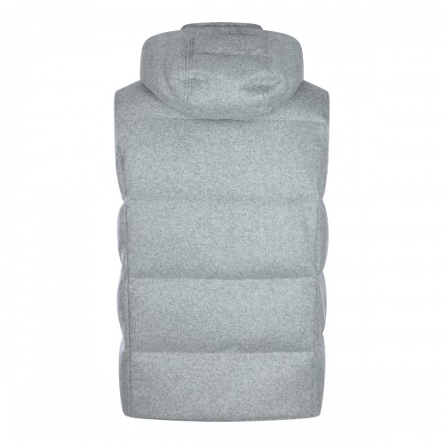 LIGHT GREY PUFFER VEST DOWN JACKET