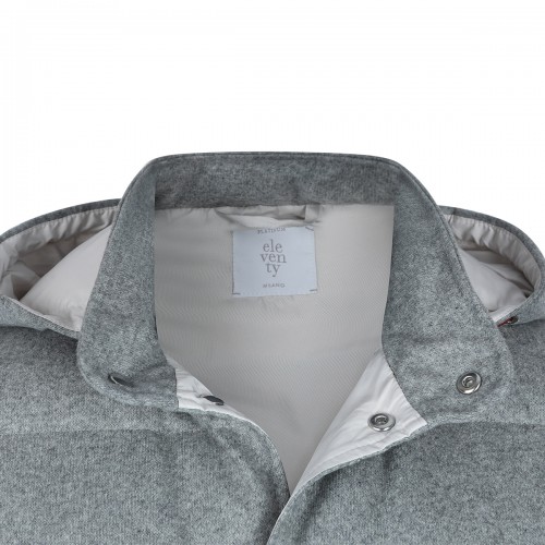 LIGHT GREY PUFFER VEST DOWN JACKET