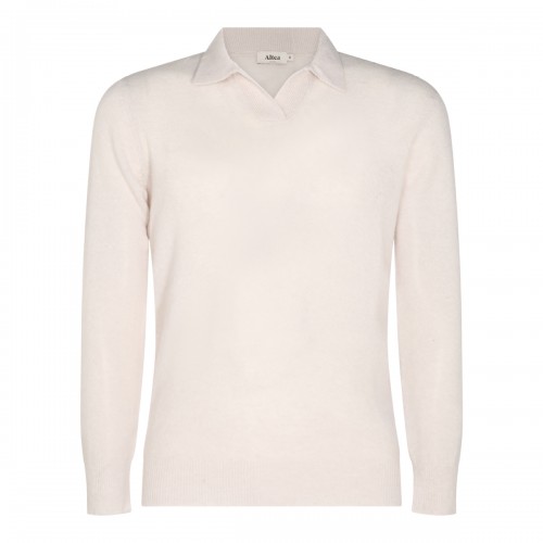 WHITE WOOL KNITWEAR