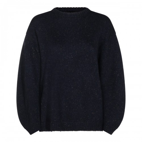 NIGHT BLUE WOOL BLEND SWEATER