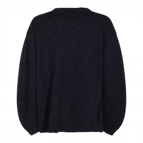 NIGHT BLUE WOOL BLEND SWEATER