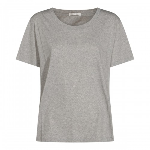 LIGHT GREY MELANGE COTTON DERA TOP