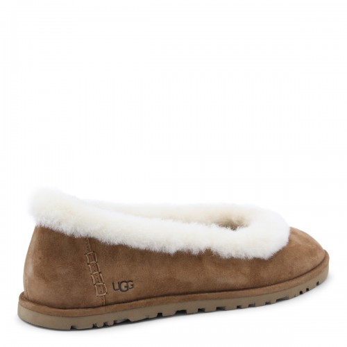 BROWN SUEDE ZORA BALLET FLATS