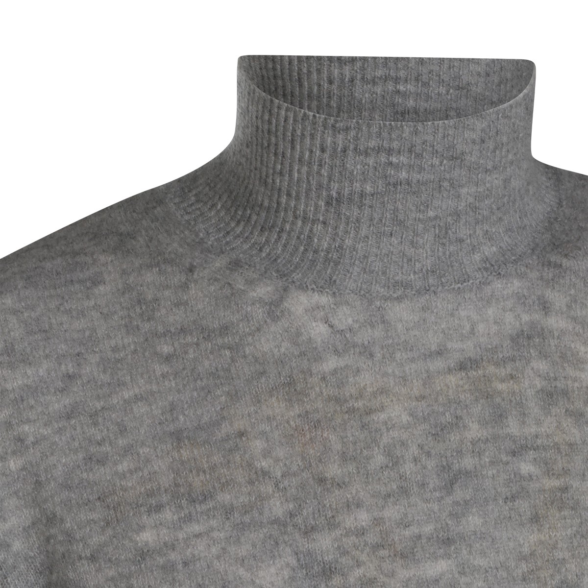 MID GREY VIRGIN WOOL AND CASHMERE...
