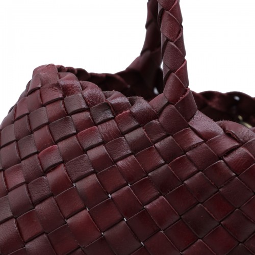 RED LEATHER SANTA CROCE SMALL SHOULDER BAG