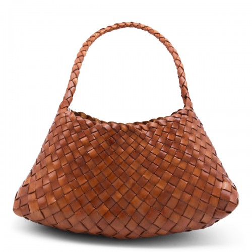 TAN LEATHER ROSANNA SHOULDER BAG