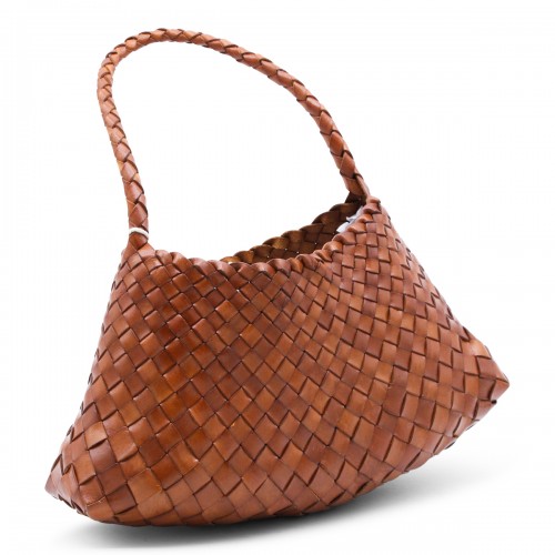 TAN LEATHER ROSANNA SHOULDER BAG