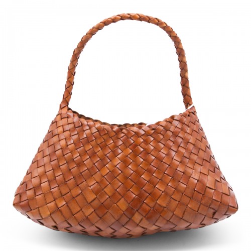 TAN LEATHER ROSANNA SHOULDER BAG