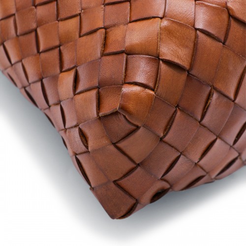 TAN LEATHER ROSANNA SHOULDER BAG