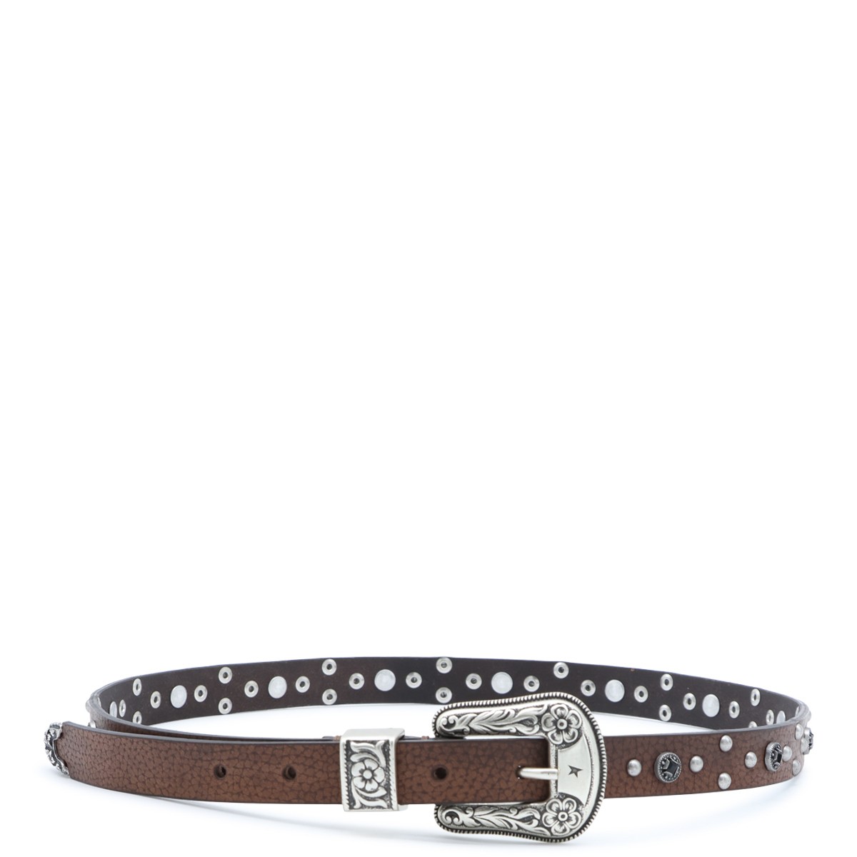 OLD BROWN LEATHER BELT