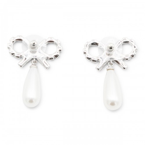 SILVER METAL EARRINGS