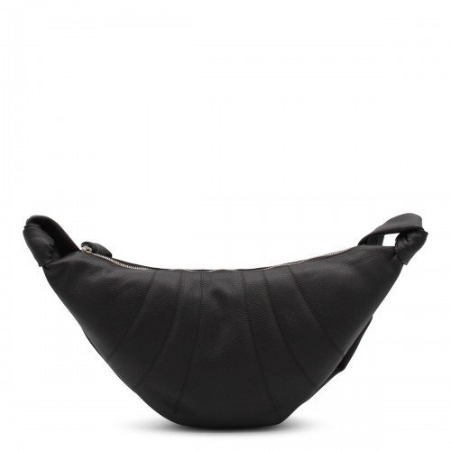 DARK BROWN LEATHER MEDIUM CROISSANT SHOULDER BAG