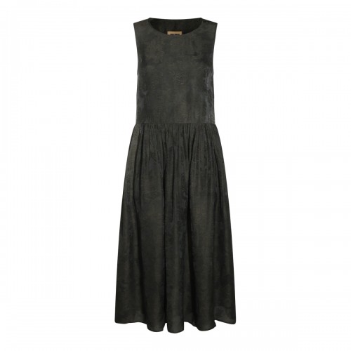 DARK GREEN MIDI DRESS