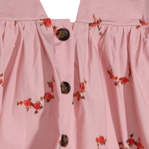 PINK AND RED COTTON STRETCH TOP
