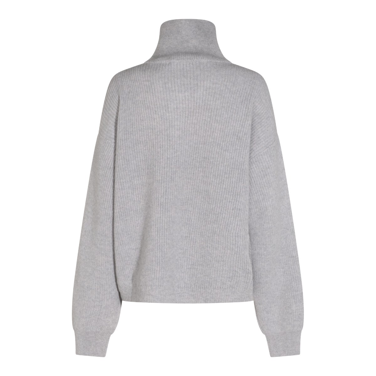 COOL GREY CASHMERE POLO SHIRT