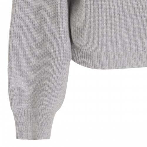 COOL GREY CASHMERE POLO SHIRT