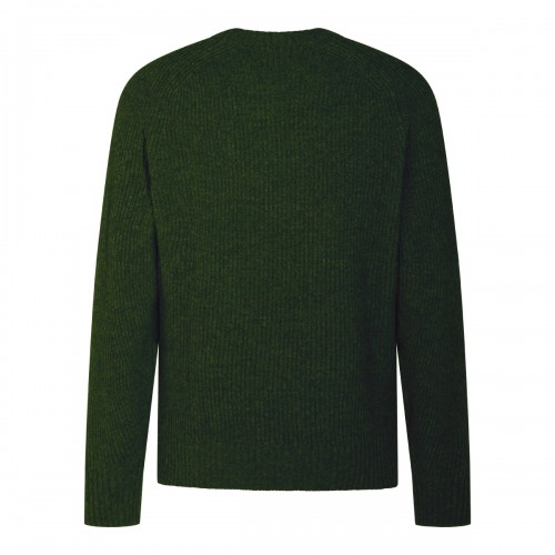 DARK GREEN VIRGIN WOOL SWEATER 2