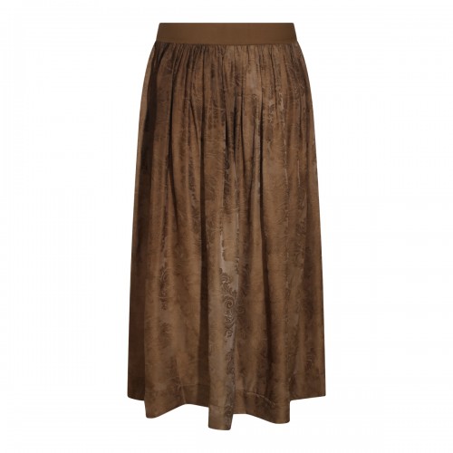 BROWN MIDI SKIRT 2