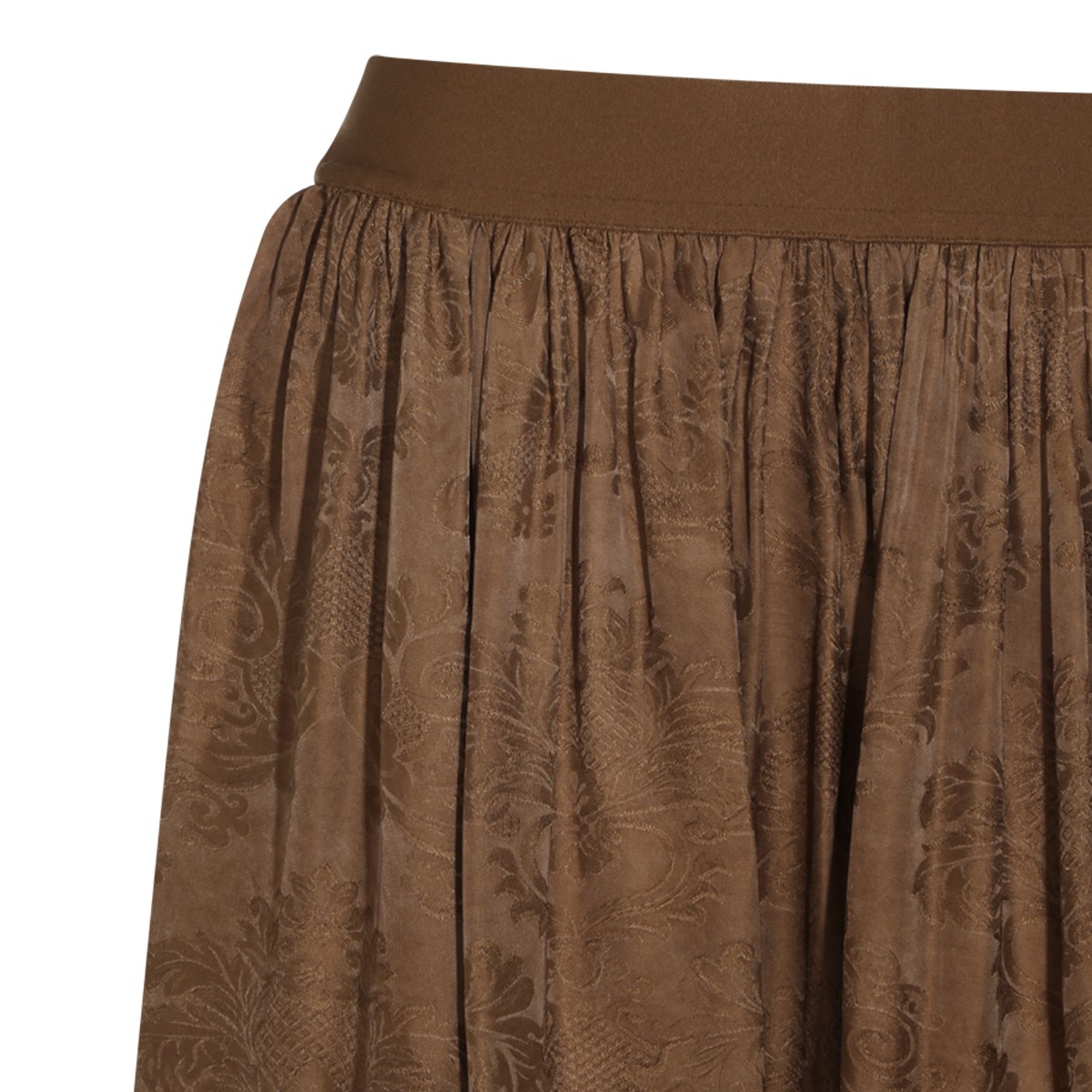 BROWN MIDI SKIRT