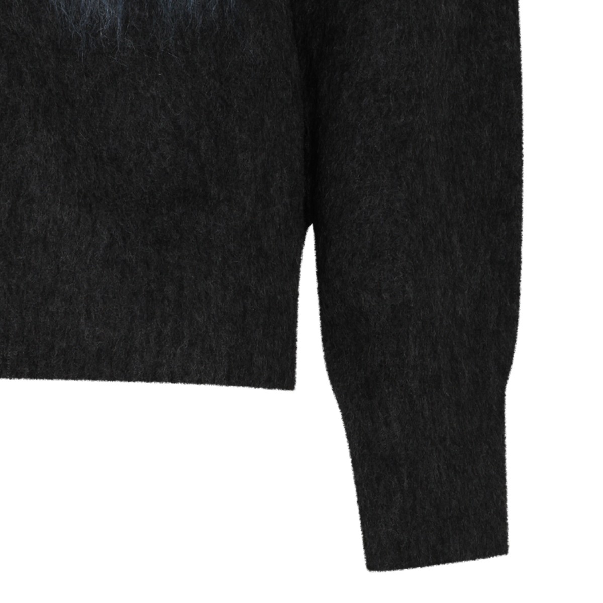 BLACK WOOL BLEND EAGLE SWEATER