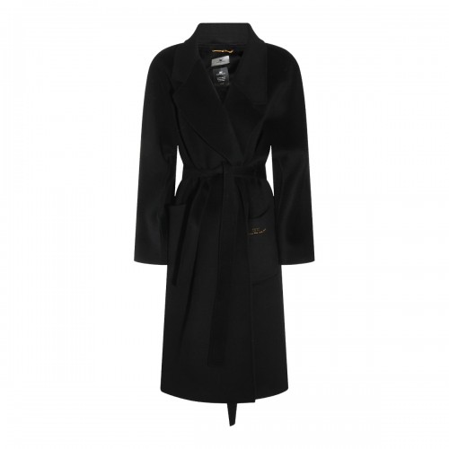 BLACK WOOL LONG COAT