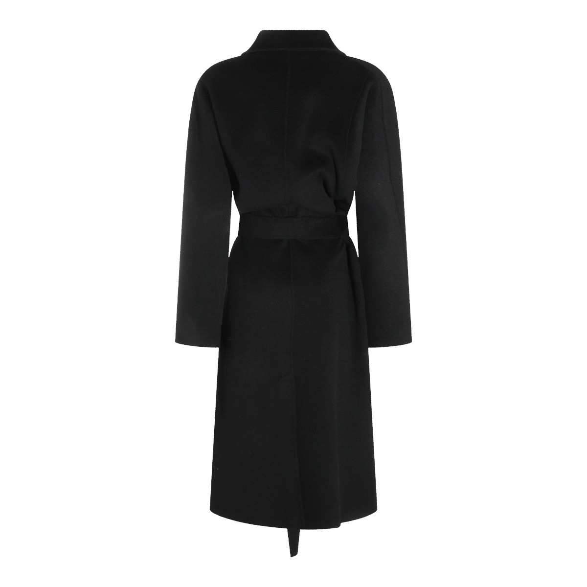 BLACK WOOL LONG COAT