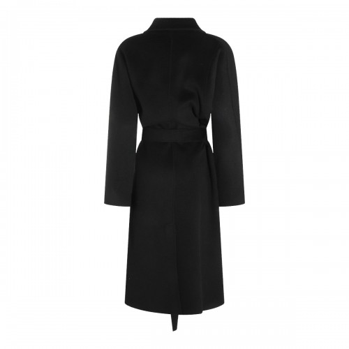 BLACK WOOL LONG COAT
