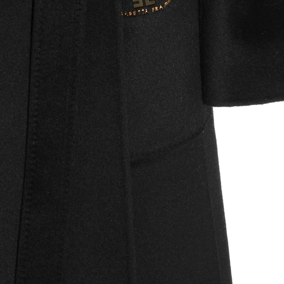 BLACK WOOL LONG COAT